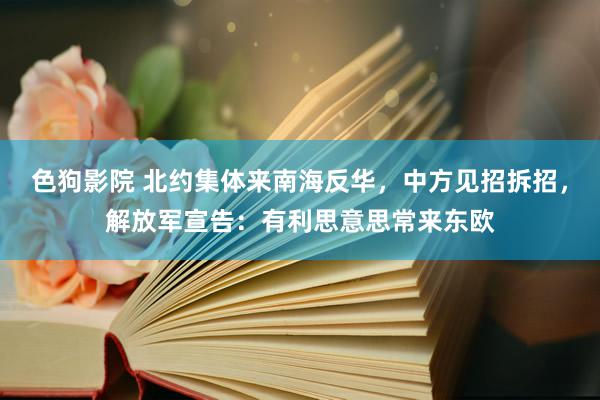 色狗影院 北约集体来南海反华，中方见招拆招，解放军宣告：有利思意思常来东欧