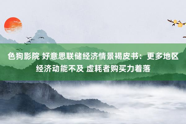 色狗影院 好意思联储经济情景褐皮书：更多地区经济动能不及 虚耗者购买力着落