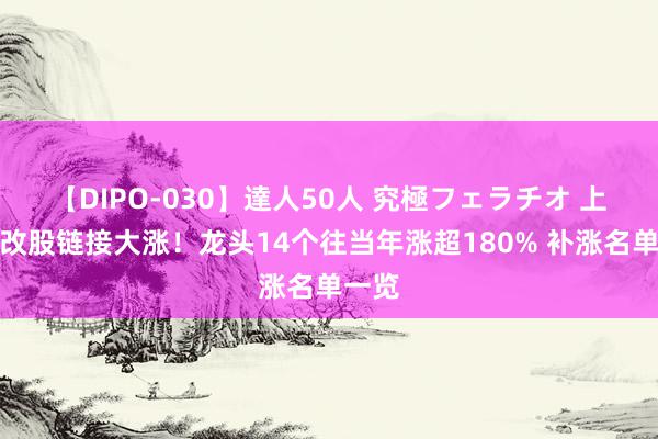 【DIPO-030】達人50人 究極フェラチオ 上海国改股链接大涨！龙头14个往当年涨超180% 补涨名单一览