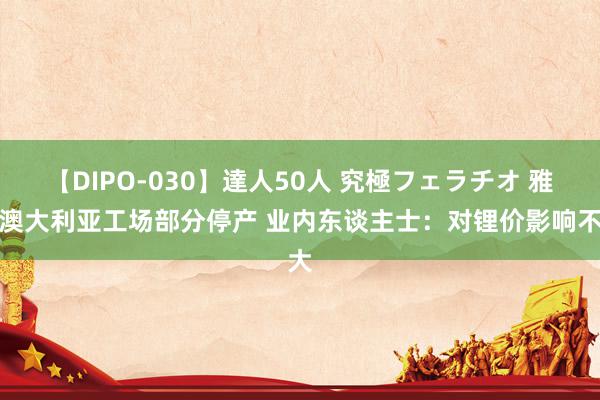 【DIPO-030】達人50人 究極フェラチオ 雅宝澳大利亚工场部分停产 业内东谈主士：对锂价影响不大