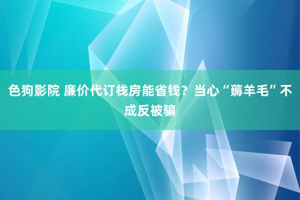 色狗影院 廉价代订栈房能省钱？当心“薅羊毛”不成反被骗