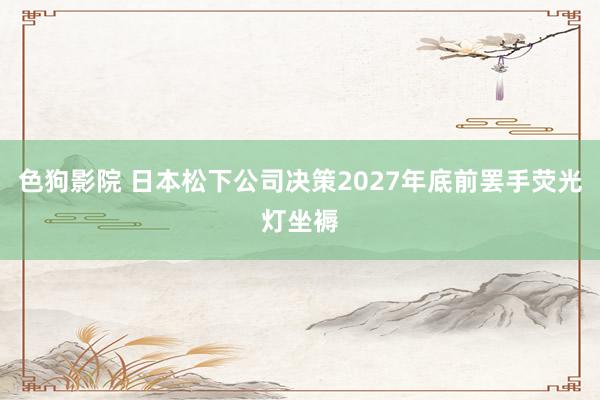 色狗影院 日本松下公司决策2027年底前罢手荧光灯坐褥