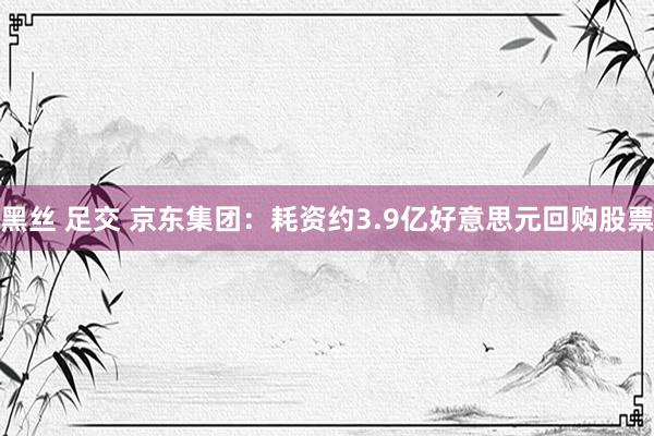 黑丝 足交 京东集团：耗资约3.9亿好意思元回购股票